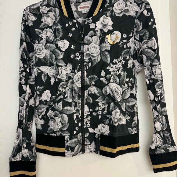 True Religion Allover Print Bomber Jacket - Picture 2 of 3